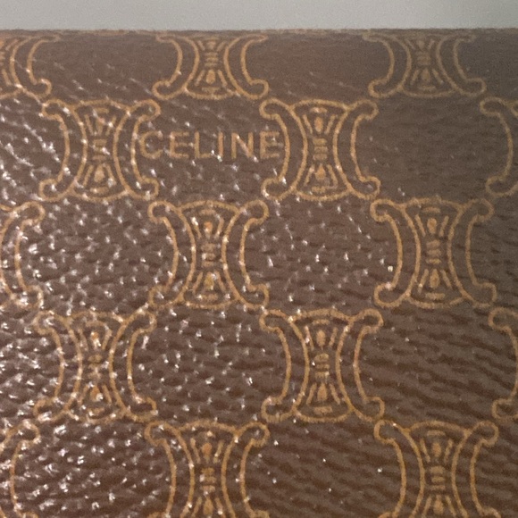 AS IS - CELINE Macadam Canvas Bag PVC Brown Authentic - Picture 3 of 16